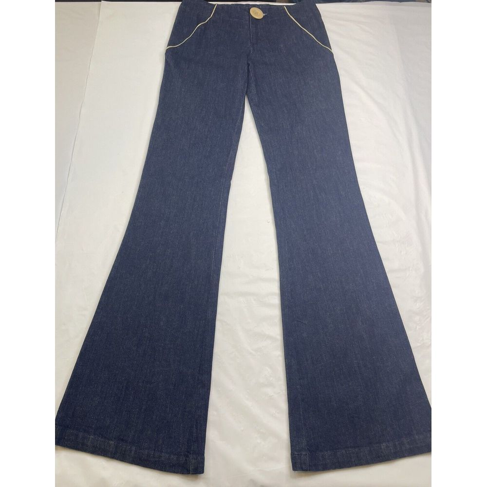 Anthropologie Manoush Jeans 40T US 9 Sailor P Moon‎ Long Bell Bottom